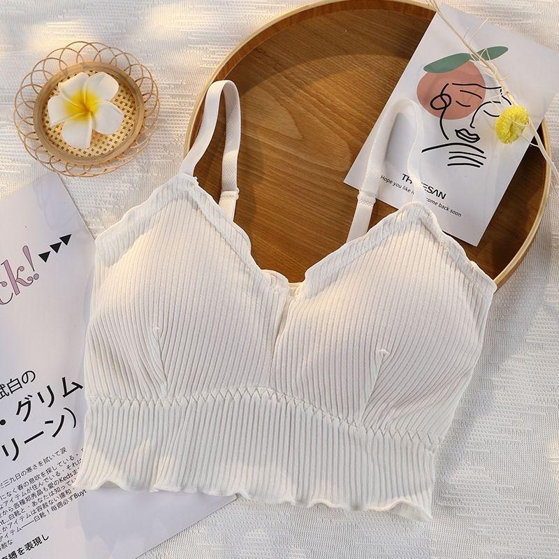 Solid Simple Girls Bras Wireless Underwear Backless Brassiere Women's Bras Trackless Push Up Bras With Pad