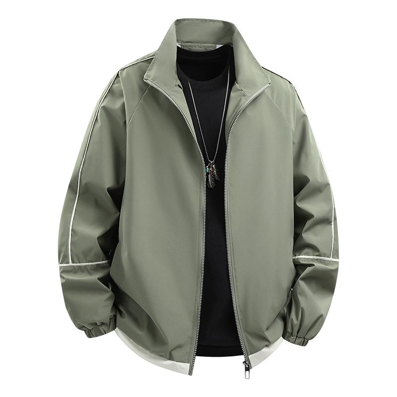 

Куртка мужская со стойкой воротником осенне-зимняя мужская в корейском стиле приталенная молодежная универсальная уличная повседневная универсальная куртка-топ 3XL