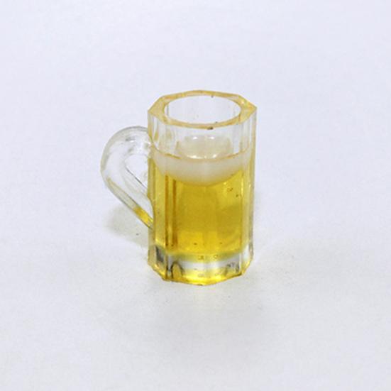 5Pcs Mini Beer Mugs Realistic Beautifully Small High Simulation Exquisite Decorative Compact 1/12 Dollhouse Miniature Cup Drinks Model Toy Scene Props