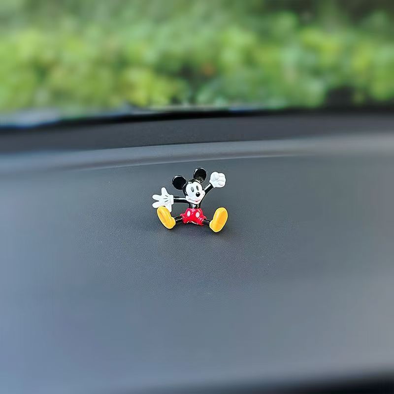 Adorable Disney Mickey and Donald Duck Car Ornaments Healing Car Accessories Mini Dashboard and Monitor Ornaments for Women