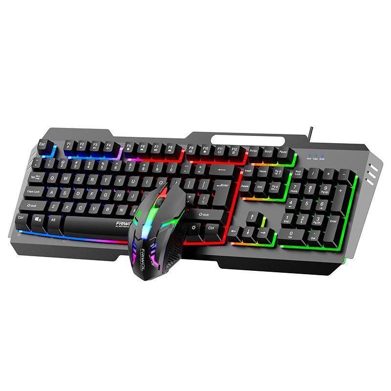 מקלדת גיימינג Youlang DS600 E-sports עם 19 מקשים נגד Ghosting ותאורה, למחשב שולחני ולמחשב נייד, כוללת עכבר.