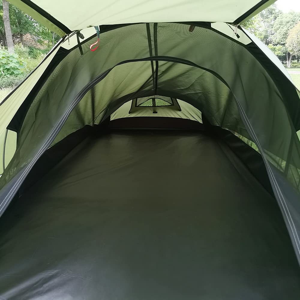 Bulaned Ultralight Outdoor Camping Tent One Person Camping Tent Water Resistant Tent Aviation Aluminum Support Portable Sleeping Bag Tent