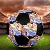 Pallone da Calcio Colorato Cucito a Macchina PVC Misura 5 Pronto per Allenamento di Squadra e Competizione Resistente Alto Rimbalzo Raffreddamento Regalo Sportivo