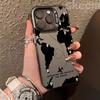 Melns lidmašīnas maršruta marķējuma dizaina tālruņa vāciņš priekš iPhone 16 Pro Max 15 14 Plus 13 12 11 7 8 X XS XR triecienizturīgs cietais vāciņš