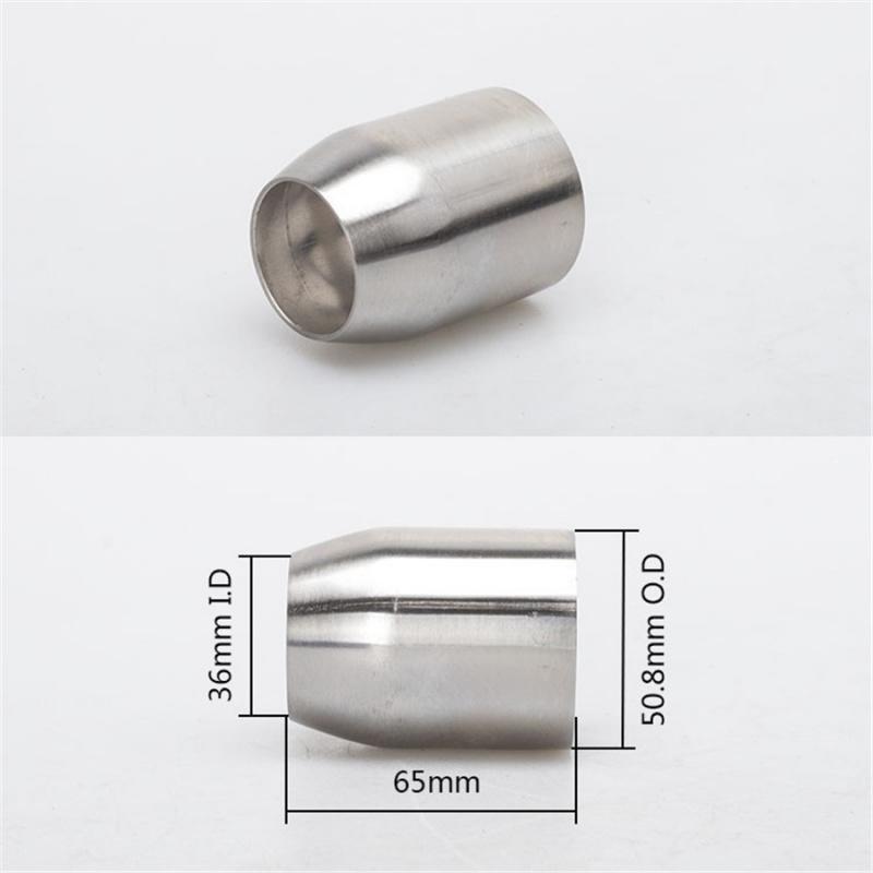 60mm to 51mm to 36mm Motorcycle Exhaust Muffler Adapter Welding Head Mild Steel Convertor Adapter Reducer Connector Pipe Tube