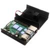 Raspberry Pi 4B Aluminum Alloy Case with Fan - Durable Shell with Tools Included