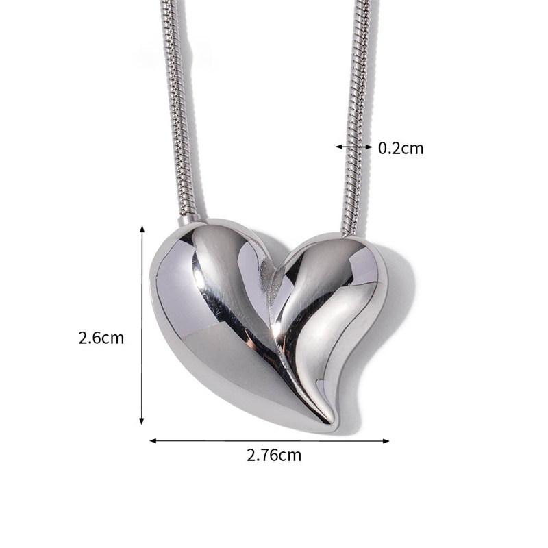 Нержавеющая Сталь Сердце Кулон Ожерелье Позолоченный Металл Сердце Любви Пусеты Серьги Ювелирные Изделия Оптом