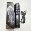 1/2/3Pcs Bright Portable Zoom LED Flashlight Built-in Battery USB-C Rechargeable Emergency Torch Outdoor 3 Lighting Modes