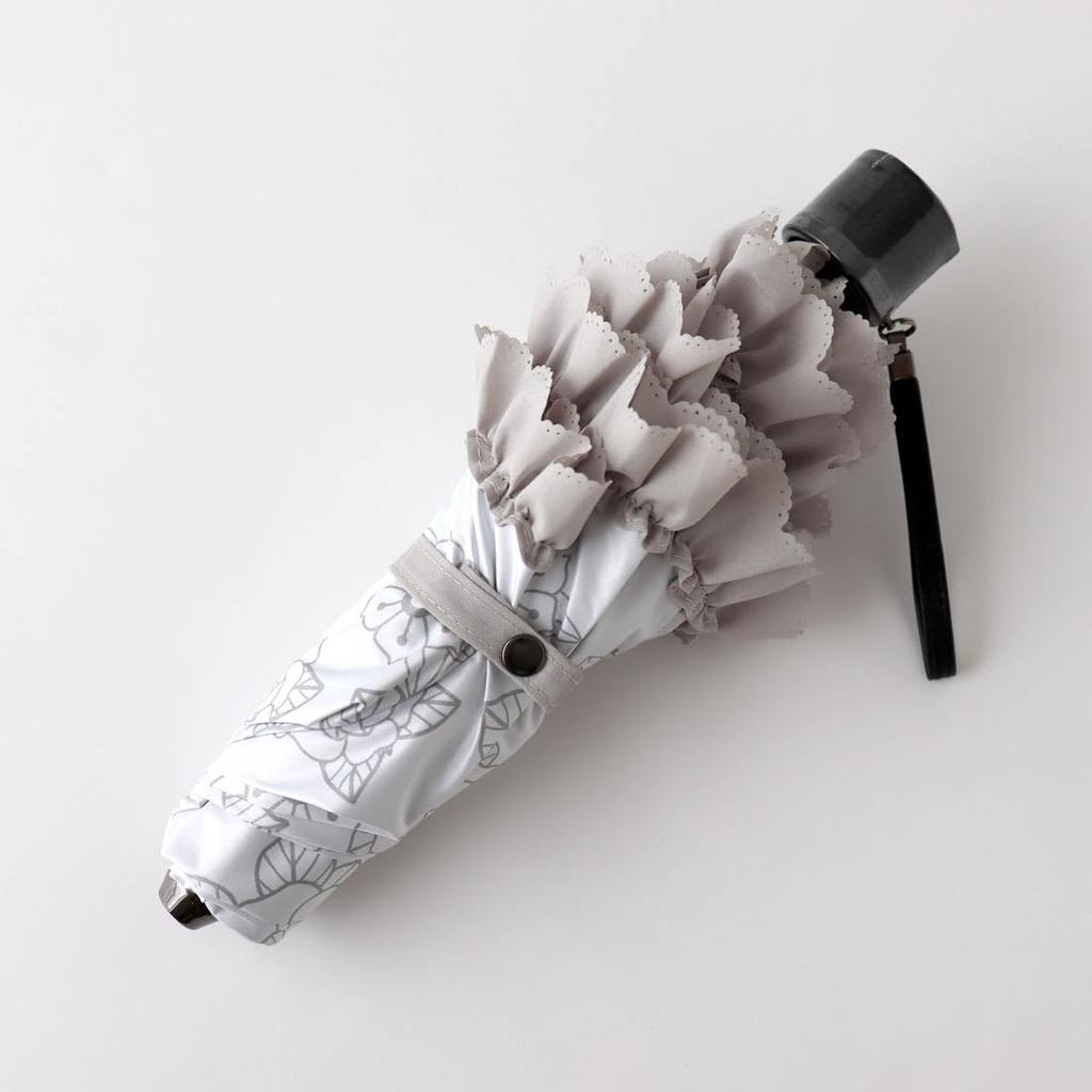 FAUCHON Folding Parasol Monotone Ange White (with Pouch) 001266-0001-01