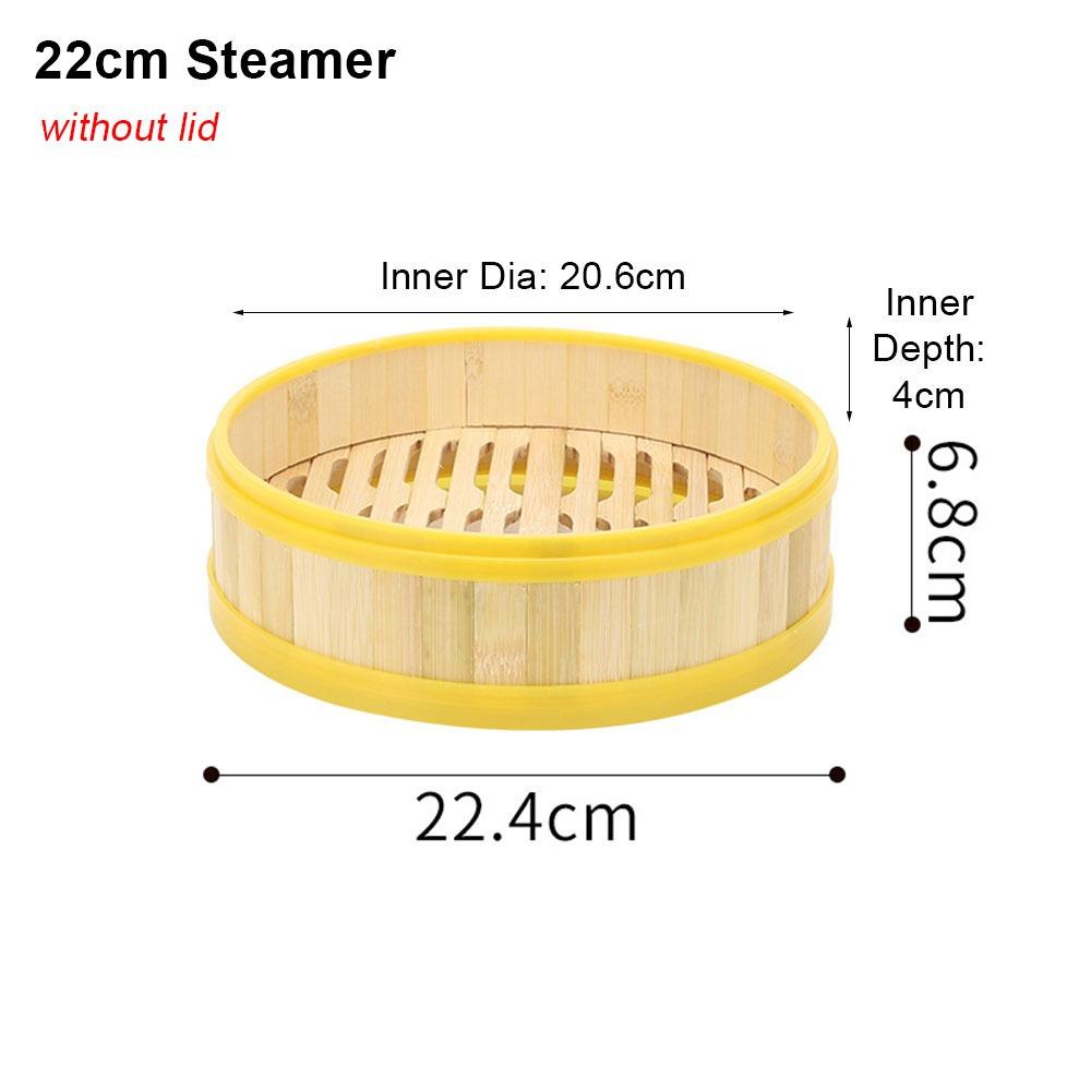 1Pcs With Lid Steamer Basket Handmade Kitchen Cookware Durable Bamboo Steamer  Chinese Food Making