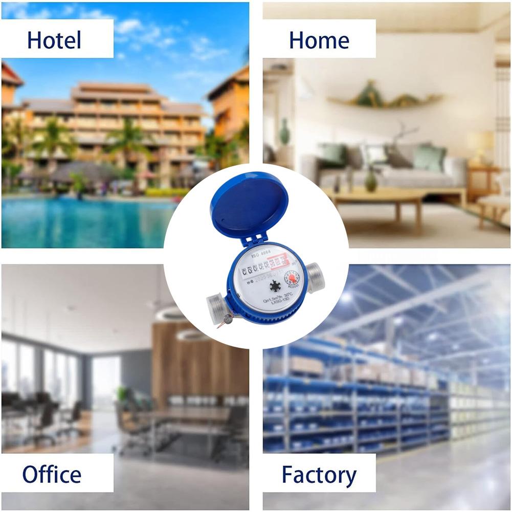 1PC Smart Water Meter Household Mechanical DN15 Rotary Calibrator Water Meter 12x8.5x8cm Flow Measuring Instruments Accessories