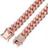 Dazzling Diamond Cuban Dog Collar & Leash Set In Gold/Silver