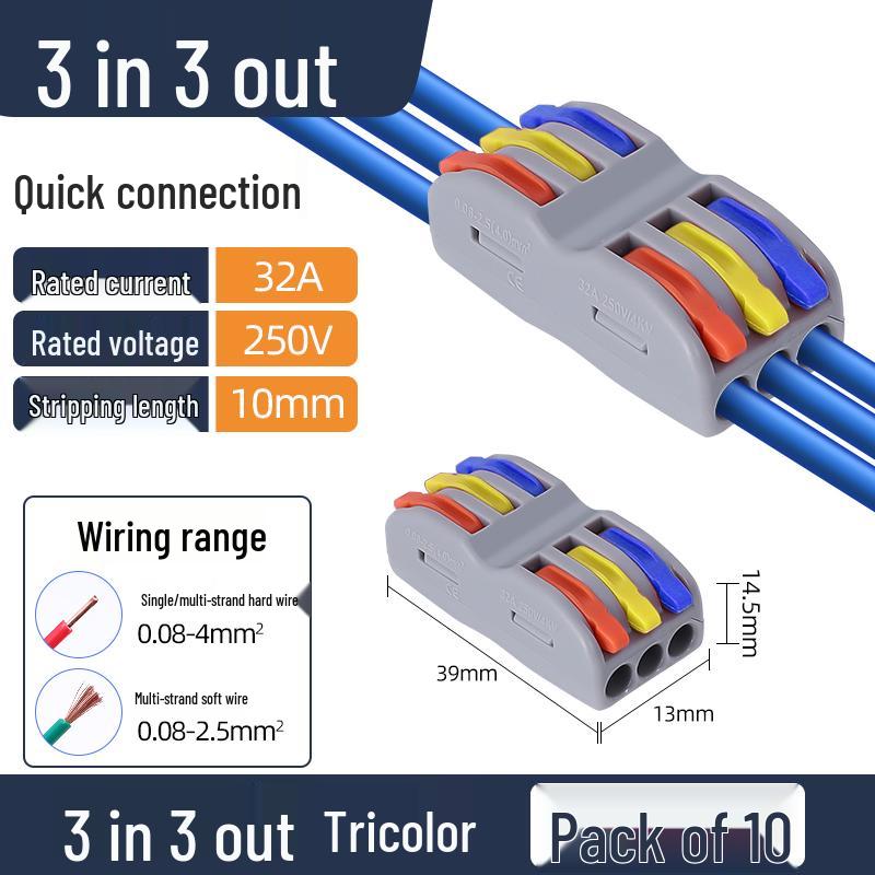 Quick Wire Terminal Snap Connector for Tube Light