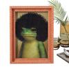 Żaba Magnes na Lodówkę Urocza Drewniana Mała Zabawna Dekoracja Domu Retro Ramowana Żaba Magnes Artystyczny dla Przyjaciół Szafka Kuchenna Boże Narodzenie