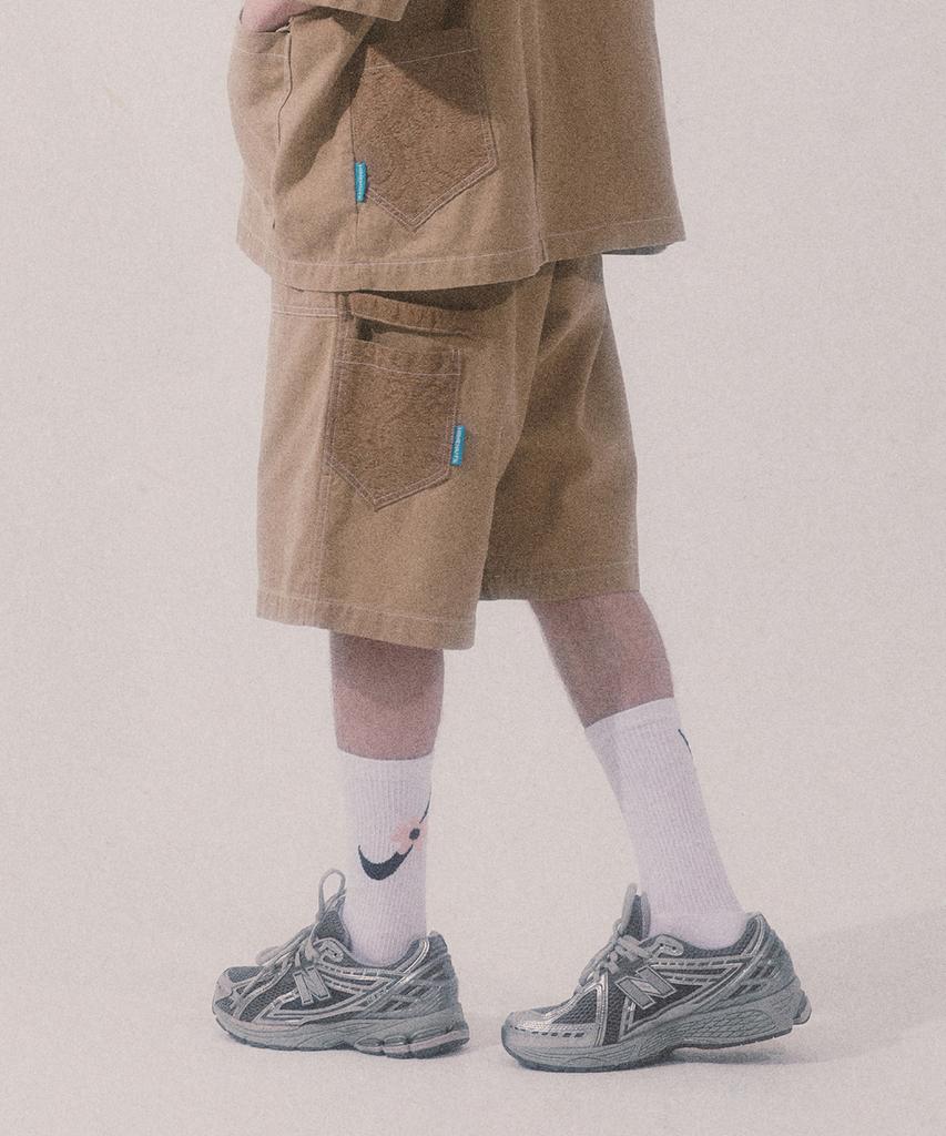 Nainneoscheu Bio Jacquard Pocket Shorts_Beige