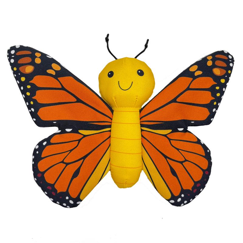 High Quality Factory Oxford Cloth Butterfly Ringing Paper Dog Toys Durable Interactive Pet Toys золотой