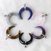 Natural Stone Crescents Moon Pendant Necklace Natural Stone Crescents Moon Pendant Necklace Clavicle Chain for Women