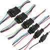 5Sets AMP Waterproof Electrical Auto Connector Male Female Plug with Wire Cable Harness for Car Motorcycle 1P 2P 3P 4P 5P 6P Way