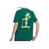 Adidas Neo Alphabet Pattern Print Loose-Fit Breathable Round Neck Short Sleeve T-Shirt Men Tops Forest-Green IK5092