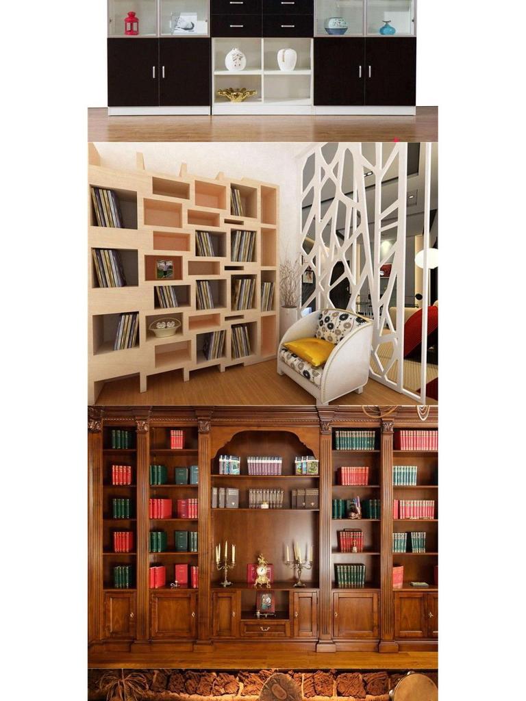 High-Definition Douyin-Moderator-Hintergrund: Bücherregal Bürodeko