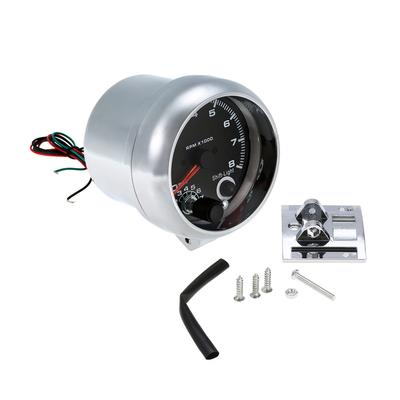 7 Led Renk Arka Plan Işığı 3.75 "" Araba Evrensel Siyah Takometre Ölçer Mavi Inter Shift ışığı