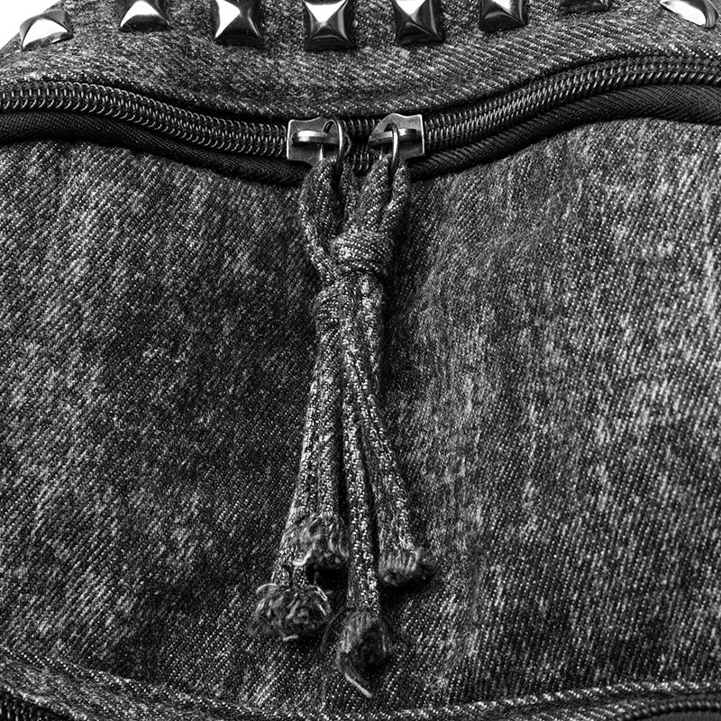 Mochila com Rebites Mochila Punk de Brim
