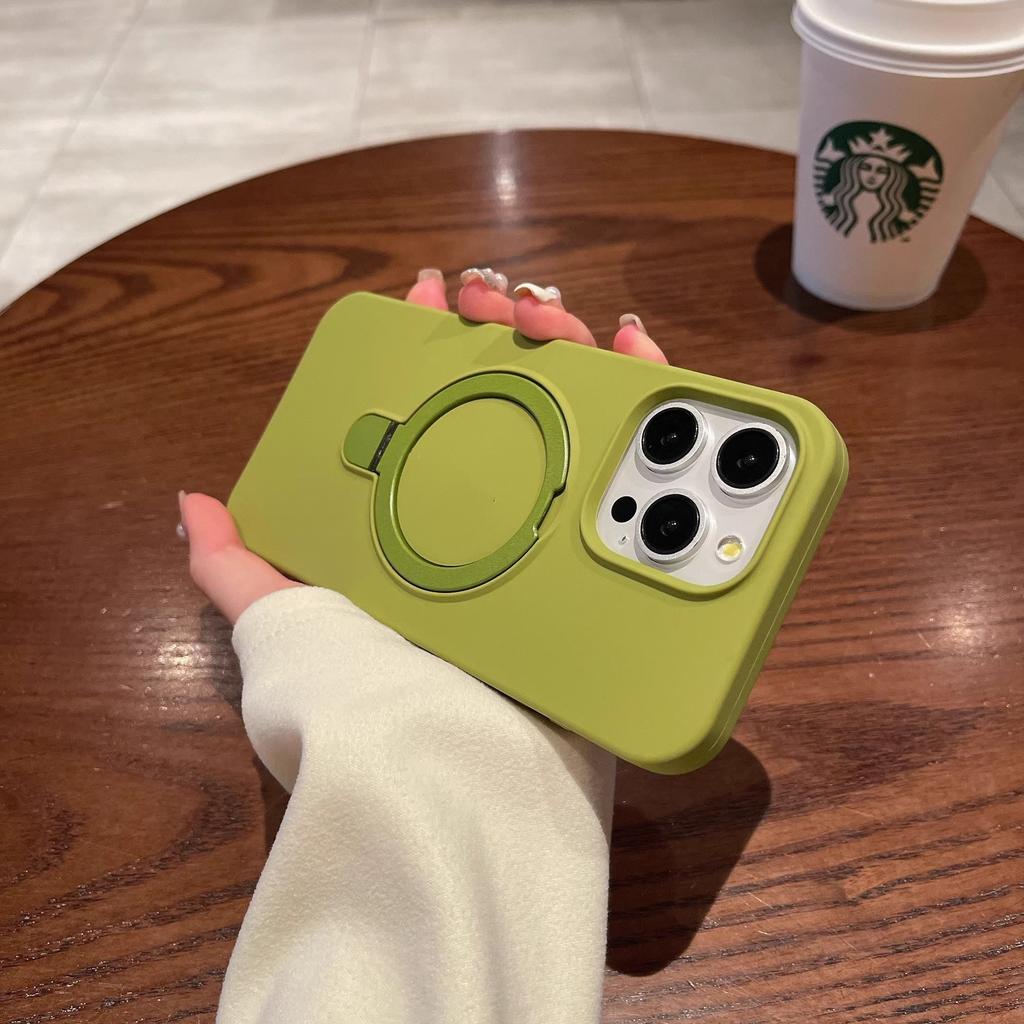 Applicable to iPhone17Promax mobile phone case, liquid silicone, Apple 15 magnetic bracket, all-inclusive anti-drop protective case.