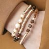 Bohemian Multilayer Woven Beaded Bracelet Handmade Wooden Jewelry For Travel Gift