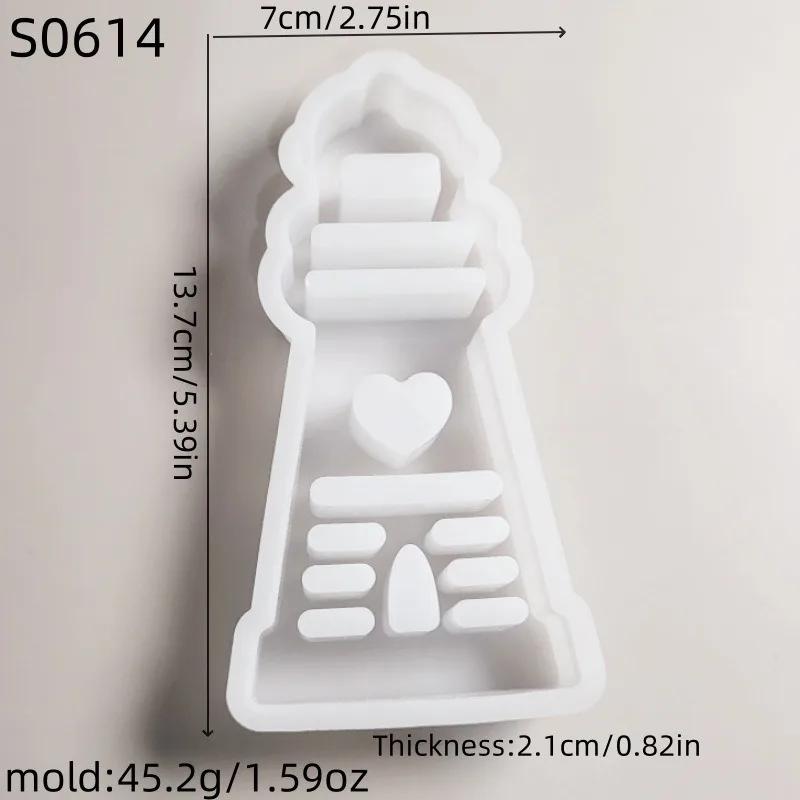 

DIY Love Lighthouse Plaster Silicone Mold Candle Holder Desktop Ornament Cake Baking Epoxy Resin Mold Home Crafts Decoration