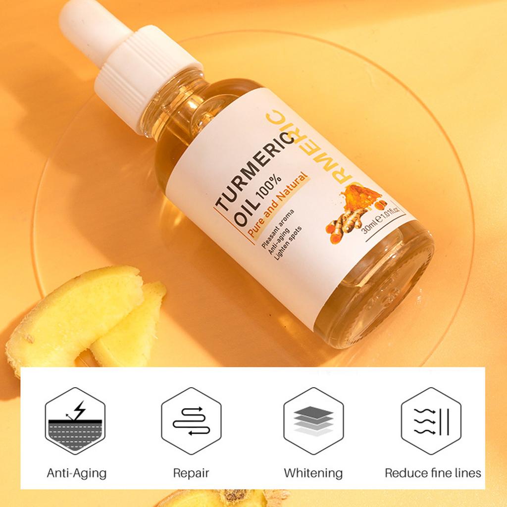 5pcs Turmeric Skin Care Set Face Wash Serum Hydrating Skin Oil Face Cream Clay Mask for All Skin Types