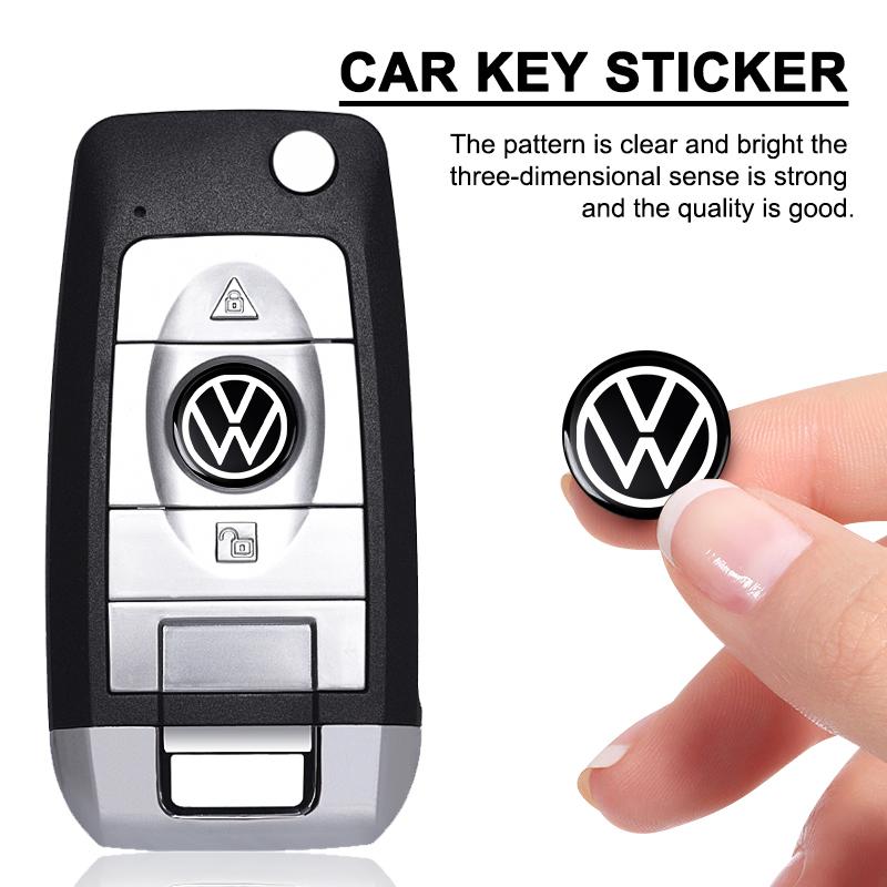 2026 Hot Valve Stems Caps 10Pcs 14mm For Volkswagen VW GTI Golf Beetle Passat Jetta Touran T-ROC Tiguan Polo R Car Logo Key Remote Contro ET1