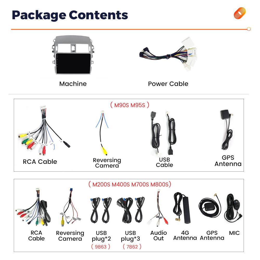 Navifly 8-Core 8+256GB Android Car Radio Multimedia Player For Toyota Corolla 2006-2013 GPS Stereo Wireless Carplay Auto DSP RDS