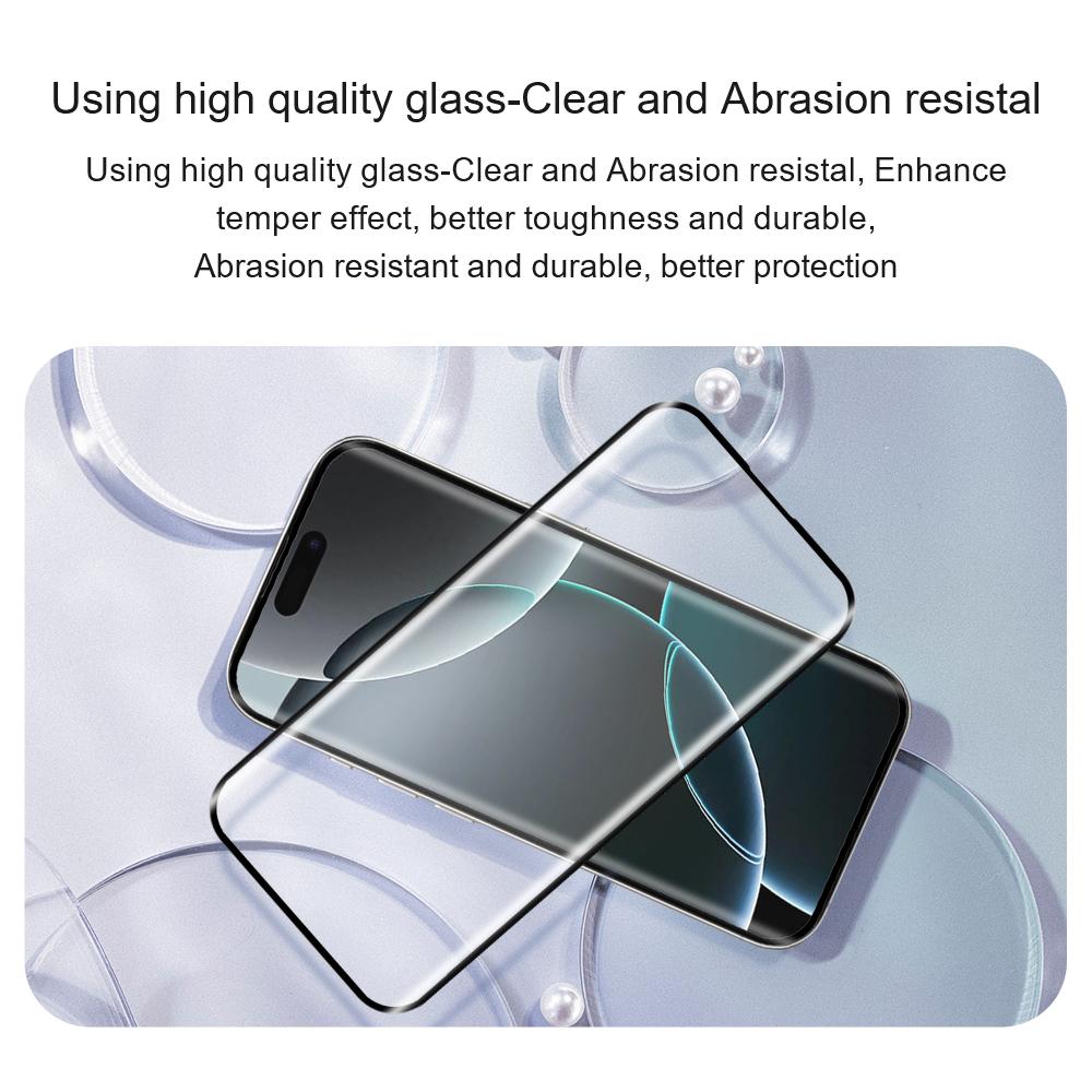 AMORUS 2 Stück für iPhone 17 Pro Max Displayschutzfolie Bruchsicher Siebdruck Gehärtetes Glas Folie