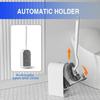 Toilet Brush and Holder Set, Wall Mounted Toilet Bowl Brush with Hideaway Caddy, Toilet Cleaner Brush Built-in Drip Tray, Toilet Scrubber Brush