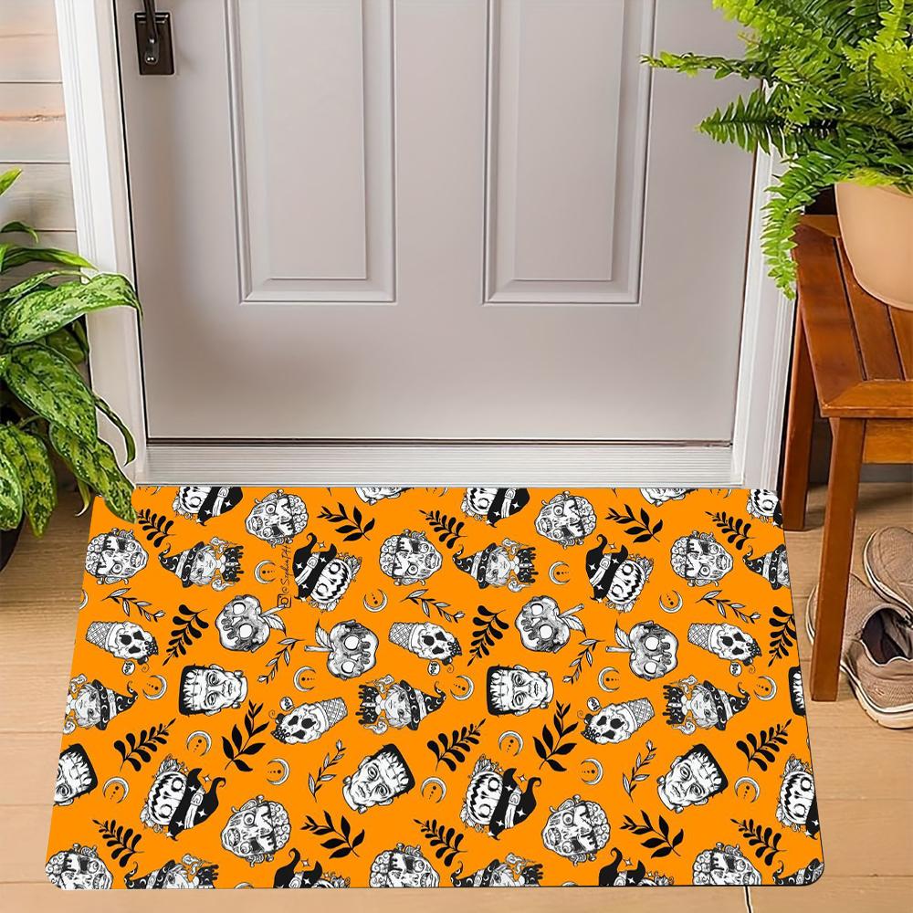 

Хэллоуин Конфетная кукуруза Дверной коврик Шляпа ведьмы Привидение Ковер Противоскользящий Входной коврик Домашнее украшение Летучая мышь Тыква Напольный коврик Приветственный коврик 40x60cm
