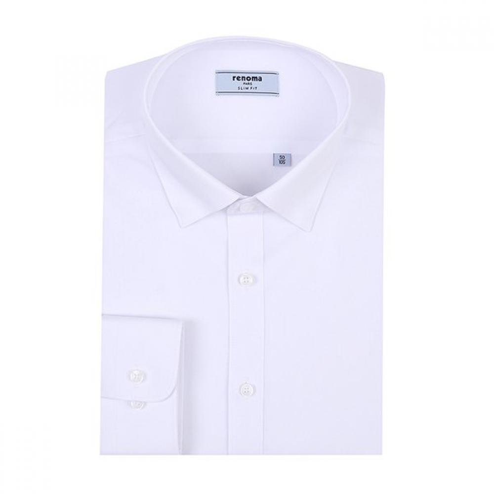 Renoma Solid Slim Shirt Modal Pillapil Spandex [rzrsl1953 Wh]