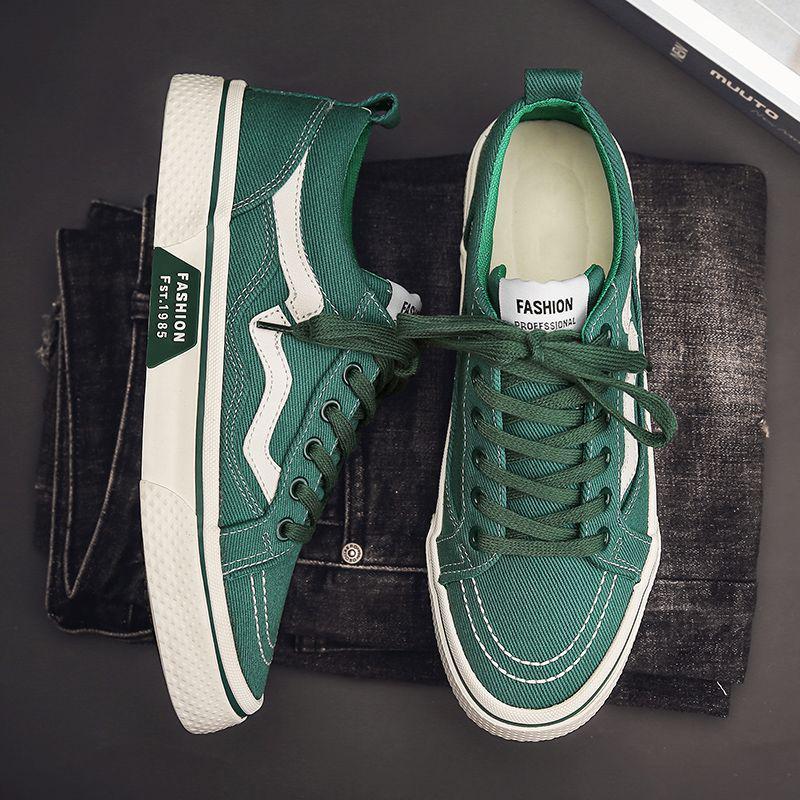 Men's Plus Size Summer Canvas Skateboard Shoes - Non-Slip, Thick Sole, Breathable, Casual Sports