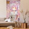 Manga-Mädchen Herz Japanischer Stil Niedlich Wandteppich Atmosphäre Dekoration des Schlafzimmers Wandteppich Nachttisch-Wandteppich Badezimmer-Wandteppich
