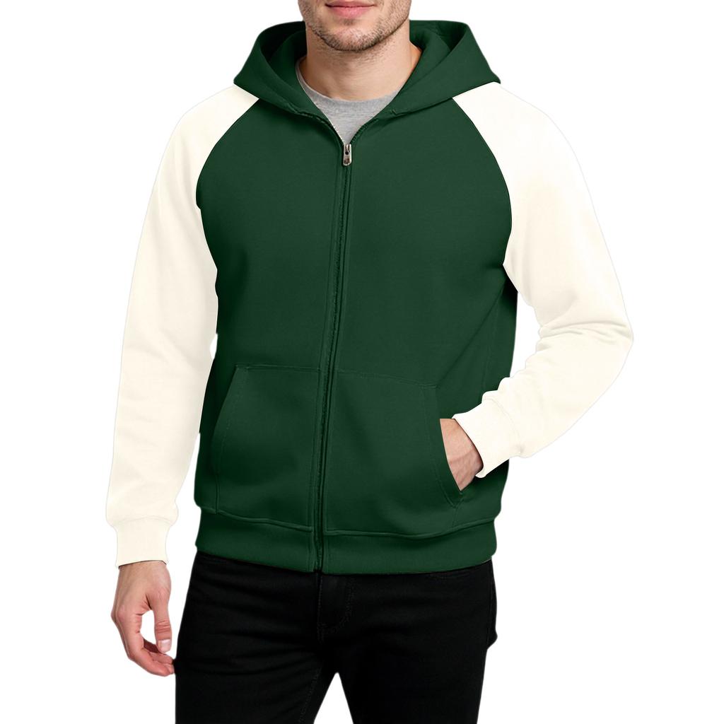 Men's  Women's  Loose  Leisure  Trend  Zipper  Color Matching  Cardigan  Coat