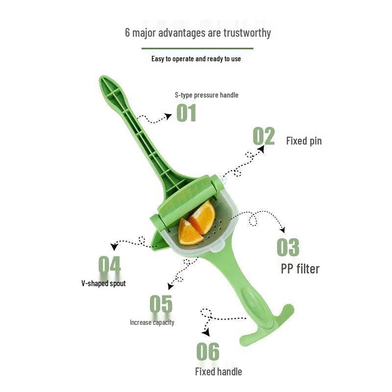 Multifunctional Manual Lemon Juicer: Compact, Energy-Efficient Plastic Press