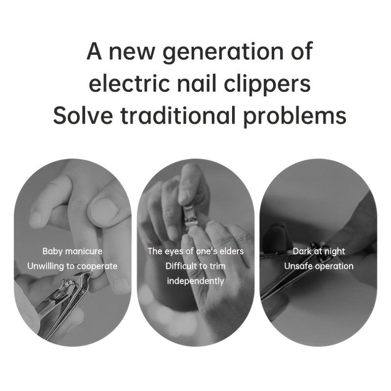 2 In 1 Electric Nail Clipper and Polisher Rechargeable Nail Trimmer