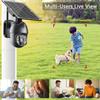 Kamera 5MP Ładowanie Solarne 8W Nadzór PTZ 360° Gniazdo Karty SIM 4G Alarm Wykrywania Ruchu Monitor Kamera Bezpieczeństwa CCTV IP