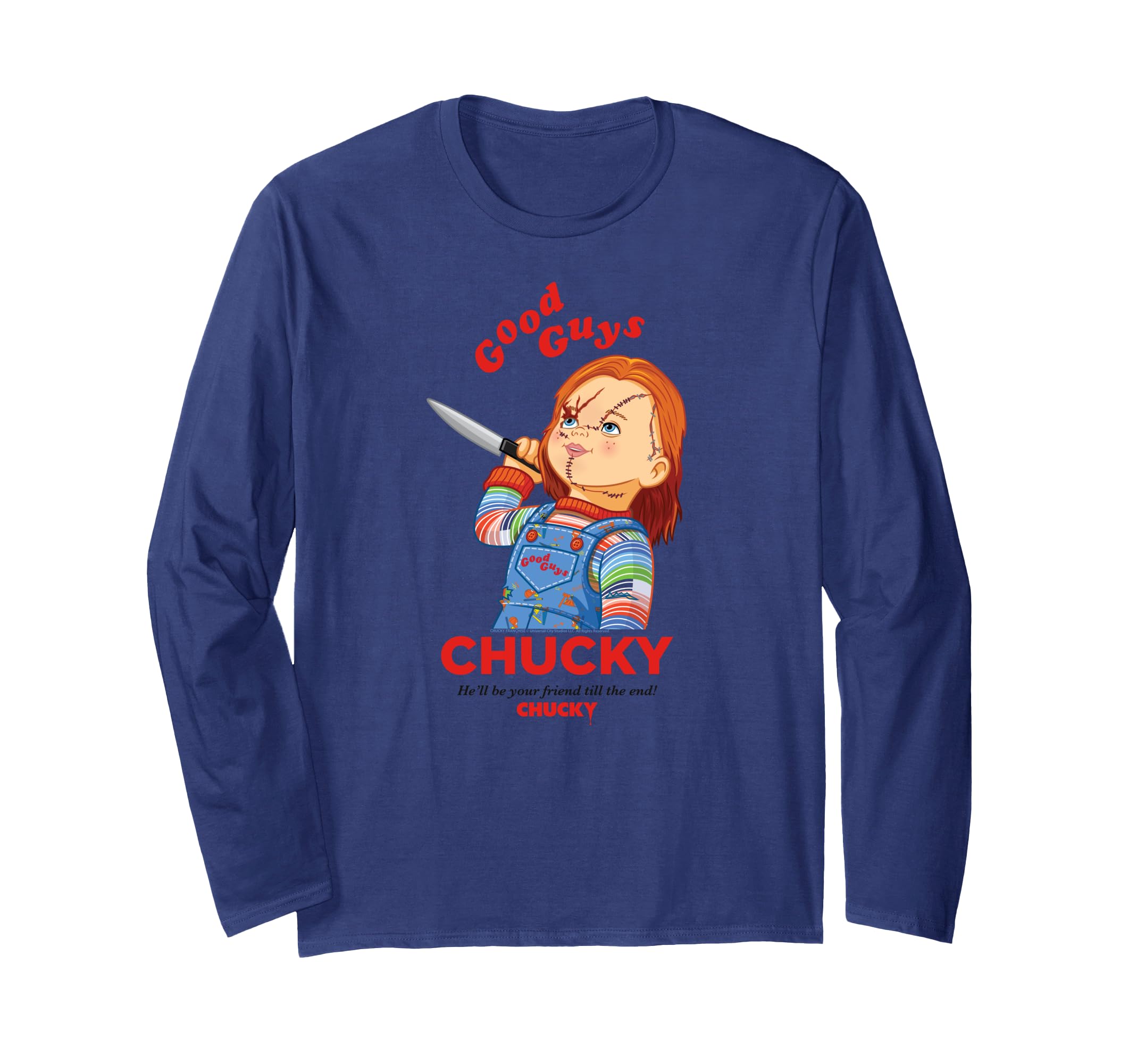 

Футболка с длинным рукавом Chucky Retro Friend Until the End синий