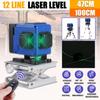 6000mAh 12Lines Laser Levels Green Beam 360 Horizontal Vertical Cross Self-Leveling With 2 Battery And Remoter Laser Levels New