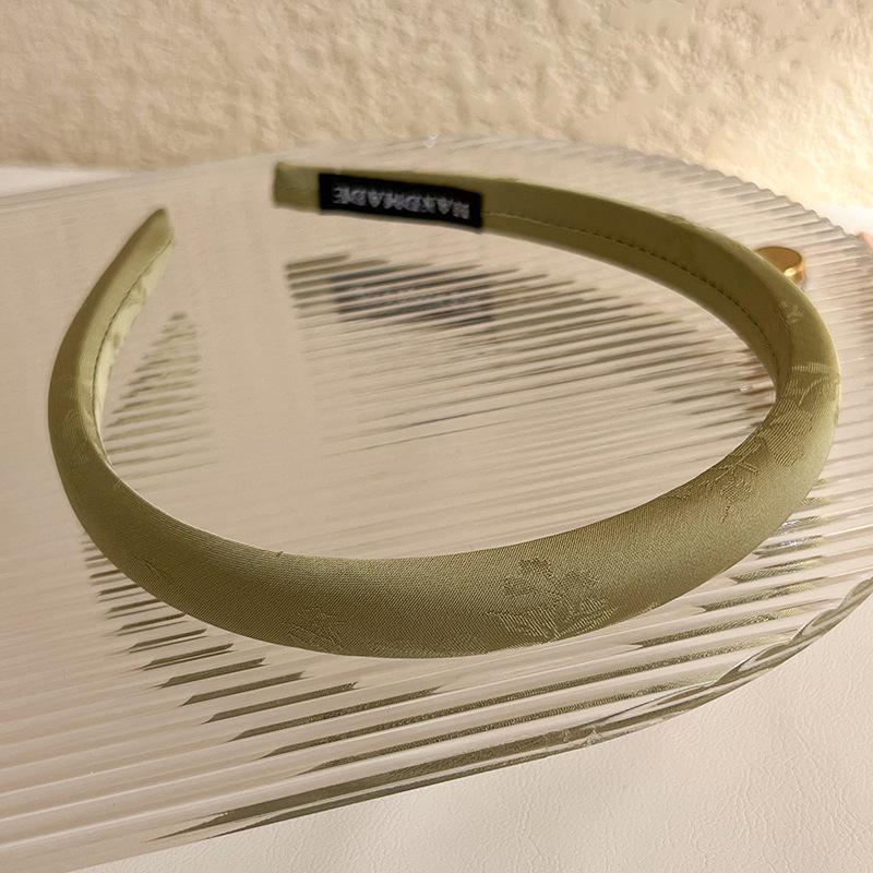 New Vintage Chinese Jacquard Satin Embroidery Thin Headband for Women Elegant Hair Band Solid Hair Hoop Fashion Hair Accessories