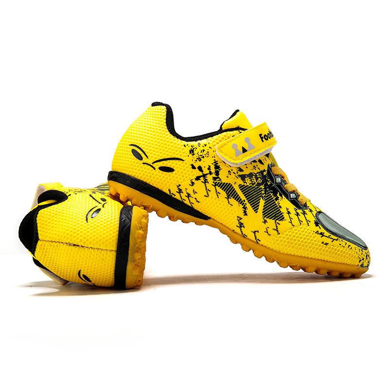 New Kids Velcro Soccer Boots Boys Girls TF Broken Nails Training Competition Sneakers for Primary and Secondary School Students