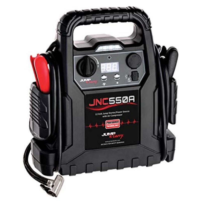 Jump-N-Carry 1100 Peak Amp Jump Starter with Air Compressor Black