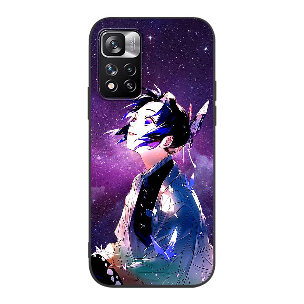 Demon Slayer Kimetsu No Yaiba Case for Xiaomi Redmi Note 10 9S 11 9 8 11E Pro K40 Silicon Black Phone Cover 9C 9A 8T 7 7A 10C 9i