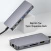Fast Speed USB C Docking Station with HDTV 8K Support USB3.0 Port Gigabit Ethernet PD100W Fast Charging Card Reader