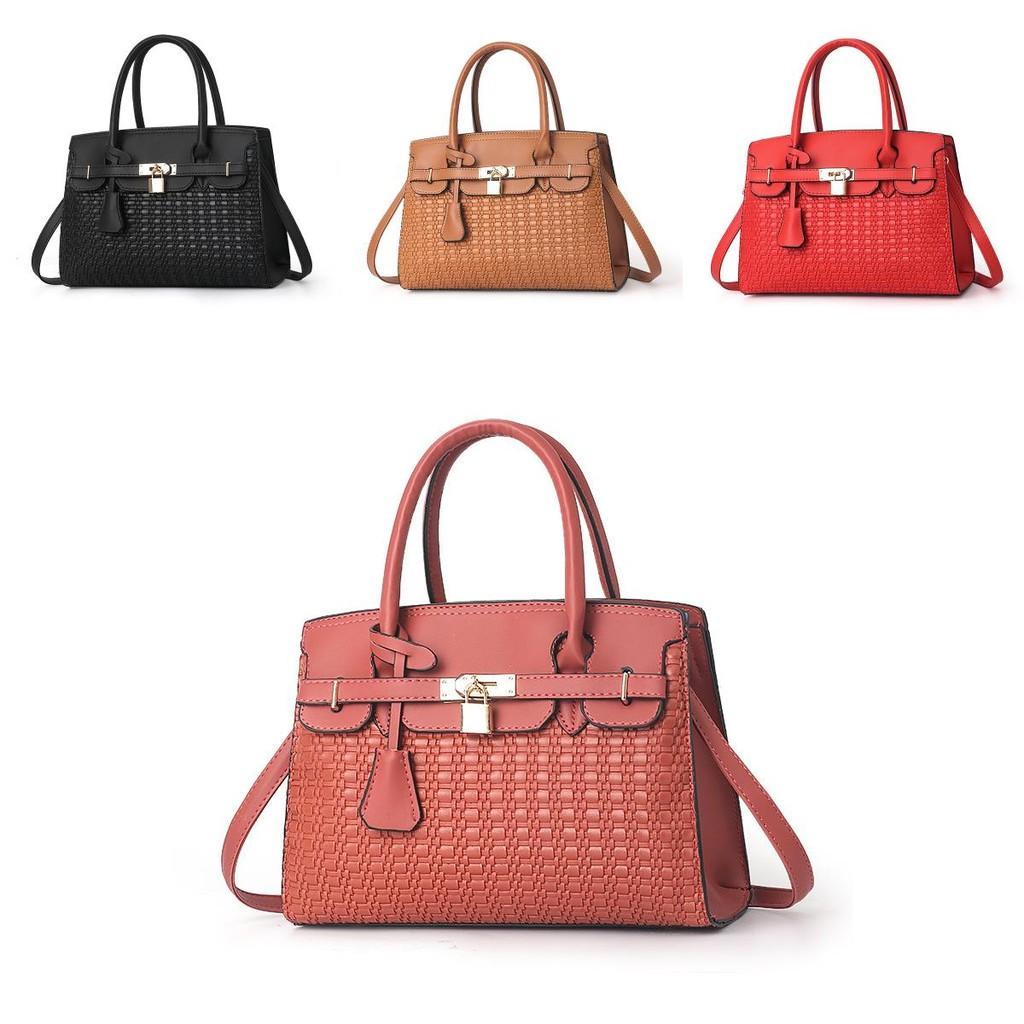 Pu Tote Bag For Women With Printed Design And Lock Closure For Daily Use